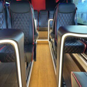 Luxury bus hire 13 seater corporate bus interior