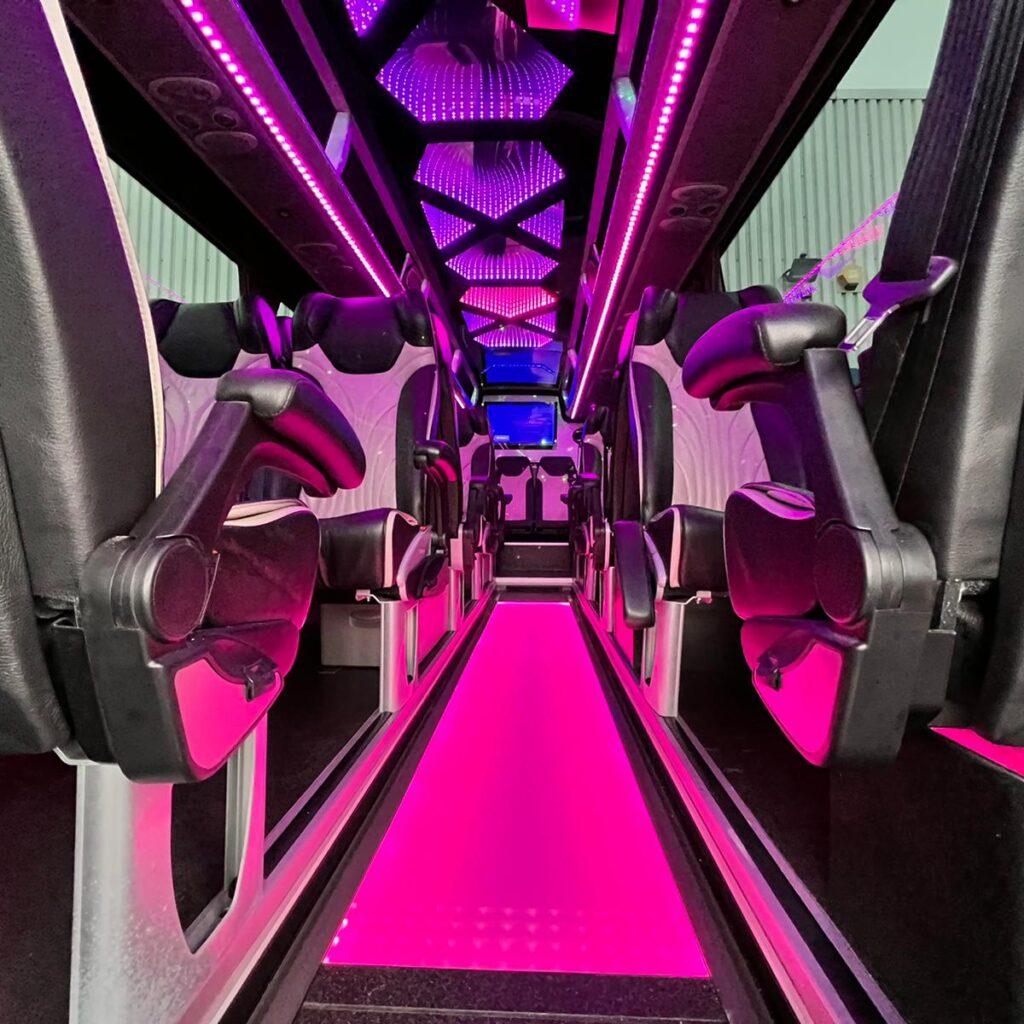 22 seater party bus interior - vip party bus hire dublin