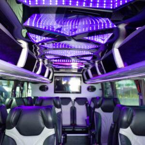24 seater party bus interior
