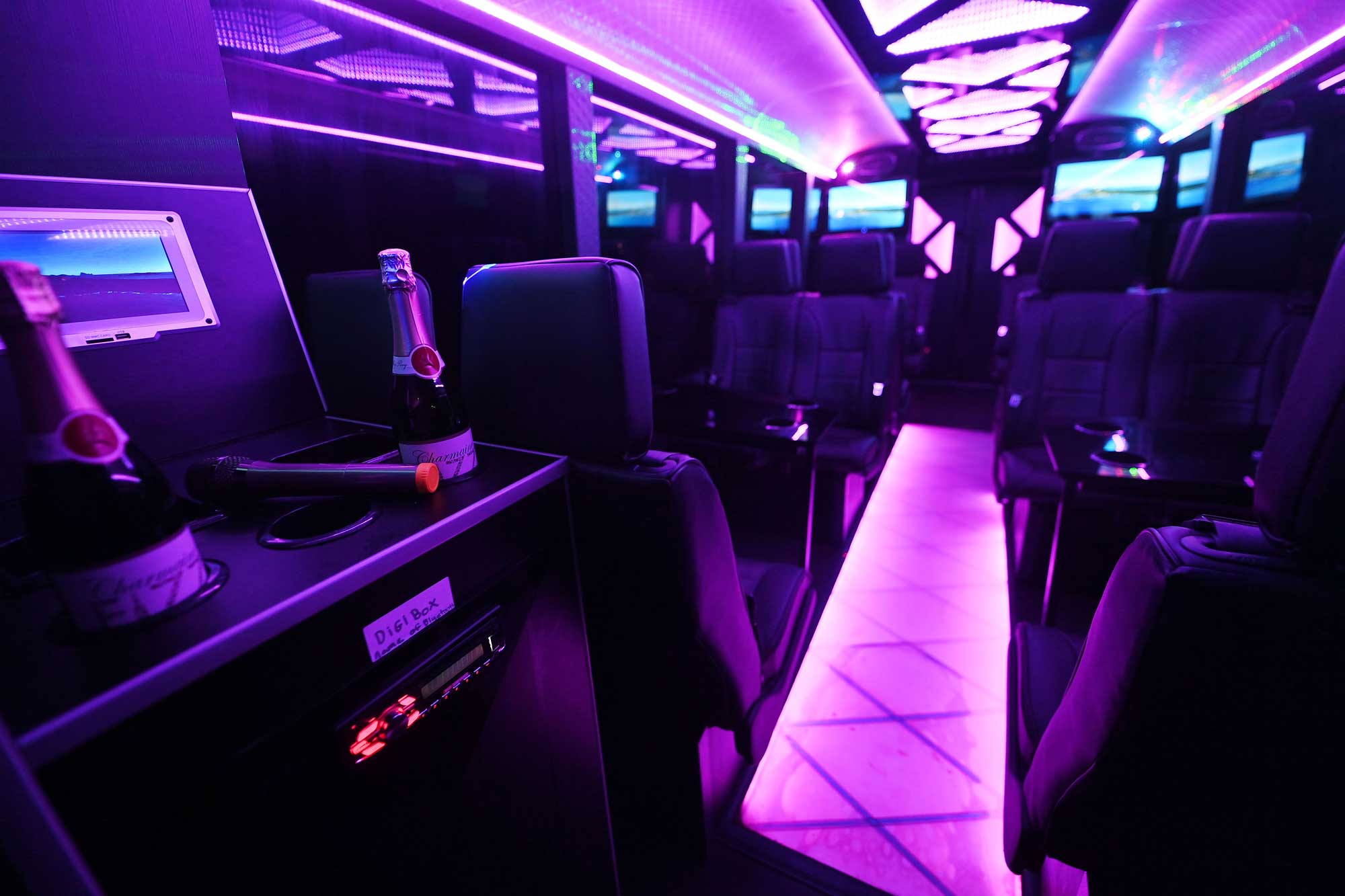 16 seater party bus interior for office christmas party pub crawl