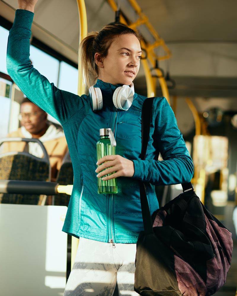 A student boarding a VIP Buses coach for a school sports fixture
