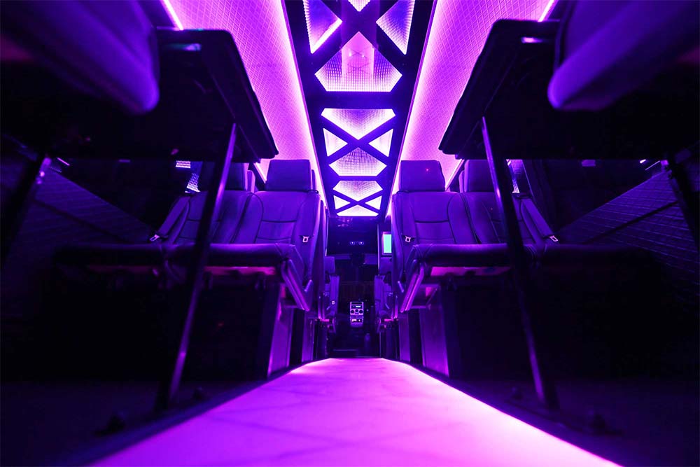 VIP Party Bus Interior - Party Bus for Hire for Punchestown Festival