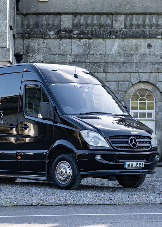 VIP Buses 2010 Mercedes Sprinter 16 Seater Party Bus side profile showing the full livery