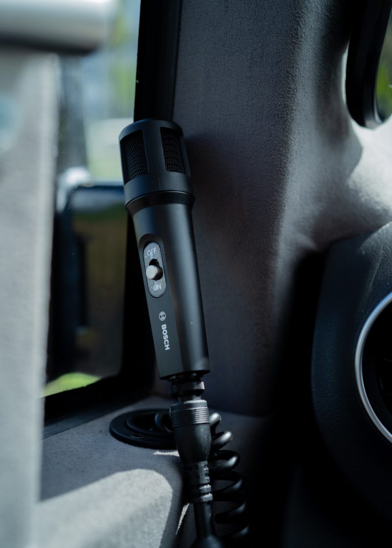 VIP Buses Mercedes Sprinter 16 Seater Minibus bosch microphone on the pa system pillar