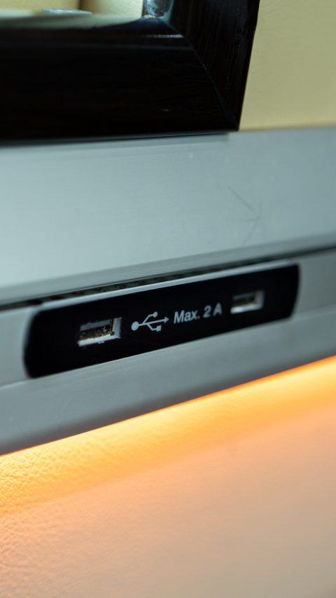 VIP Buses Mercedes Sprinter 9 Seater Minibus usb sockets set into the window rail